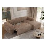 Narożnik TRENTINO L - strona prawa - brązowy, sztruks