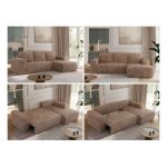 Narożnik TRENTINO L - strona prawa - brązowy, sztruks