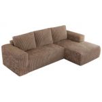 Narożnik TRENTINO L - strona prawa - brązowy, sztruks