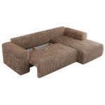 Narożnik TRENTINO L - strona prawa - brązowy, sztruks