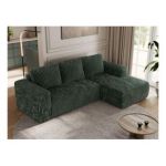 Narożnik TRENTINO L - strona prawa - zielony, sztruks