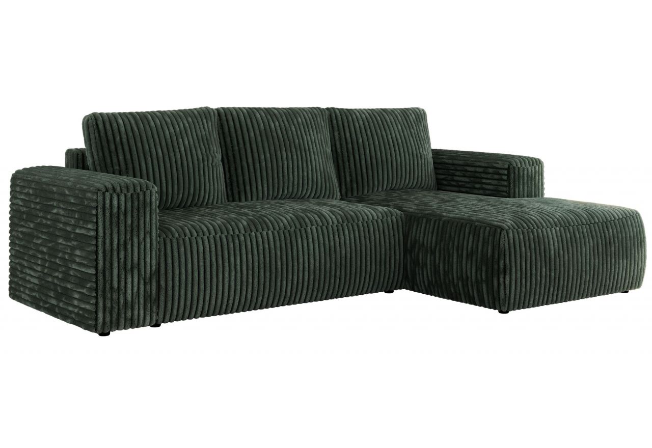 Narożnik TRENTINO L - strona prawa - zielony, sztruks