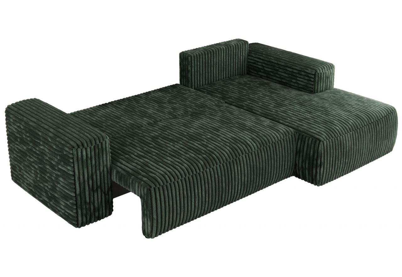 Narożnik TRENTINO L - strona prawa - zielony, sztruks