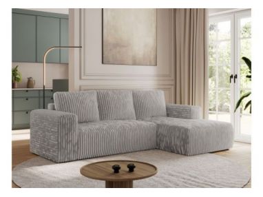 Narożnik TRENTINO L - strona prawa - jasnoszary, sztruks