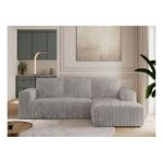 Narożnik TRENTINO L - strona prawa - jasnoszary, sztruks