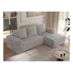 Narożnik TRENTINO L - strona prawa - jasnoszary, sztruks