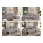 Narożnik TRENTINO L - strona prawa - jasnoszary, sztruks