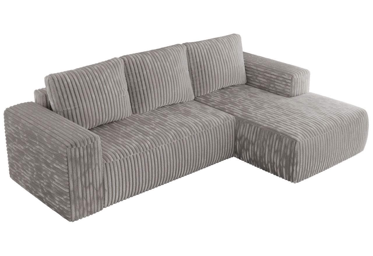 Narożnik TRENTINO L - strona prawa - jasnoszary, sztruks