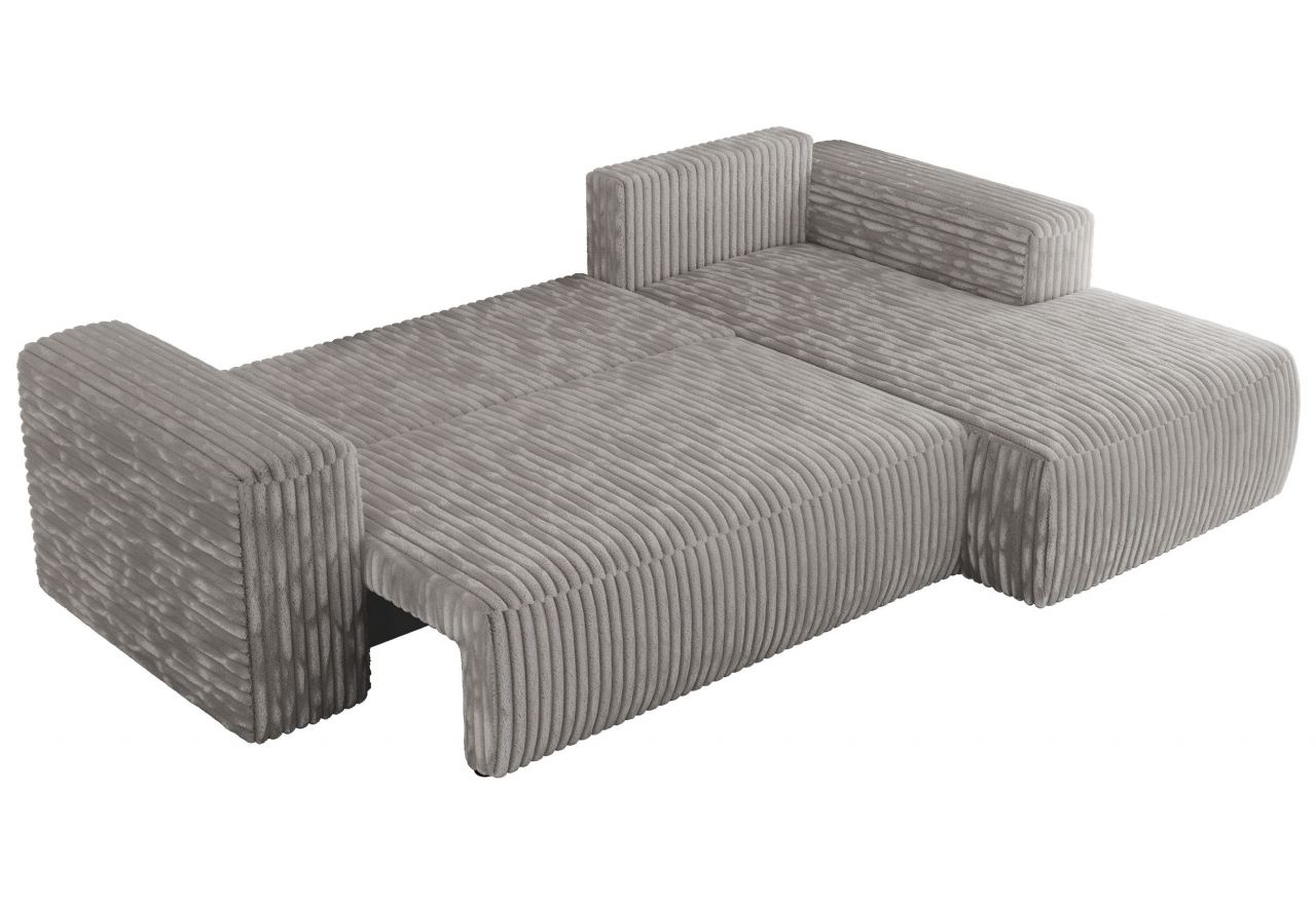 Narożnik TRENTINO L - strona prawa - jasnoszary, sztruks