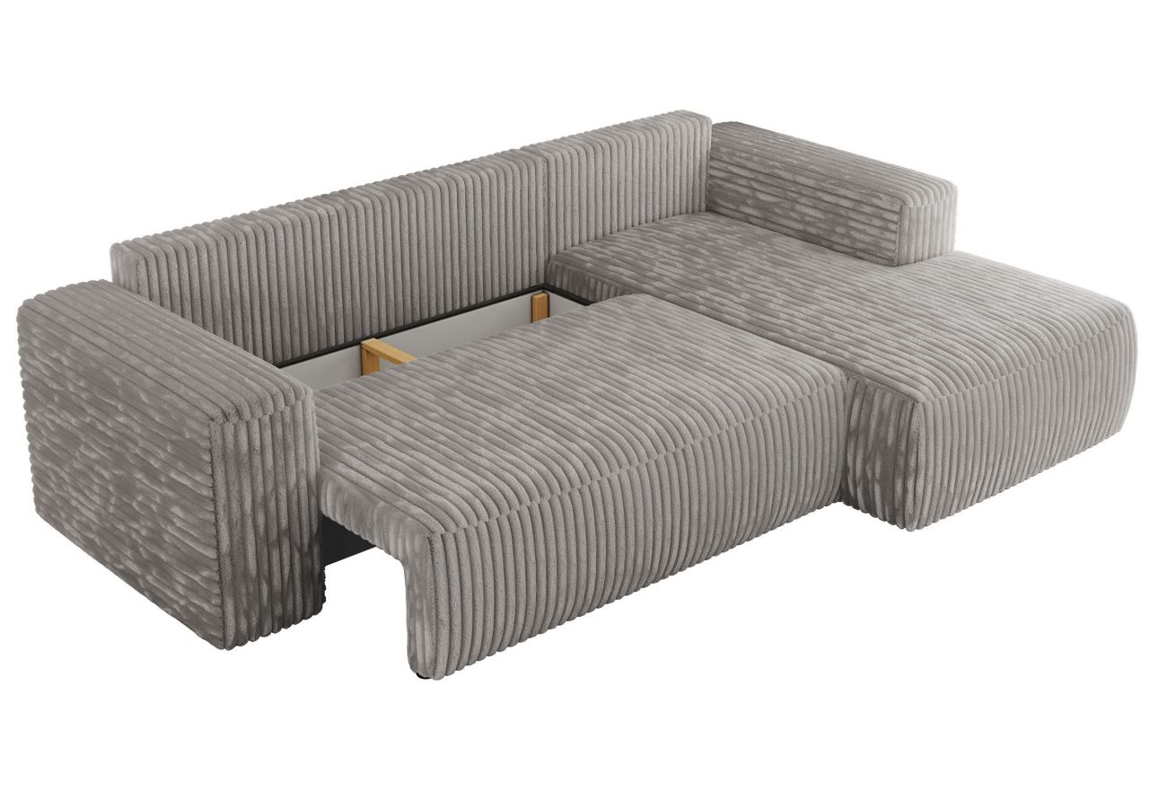 Narożnik TRENTINO L - strona prawa - jasnoszary, sztruks