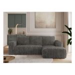 Narożnik TRENTINO L - strona prawa - szary, sztruks