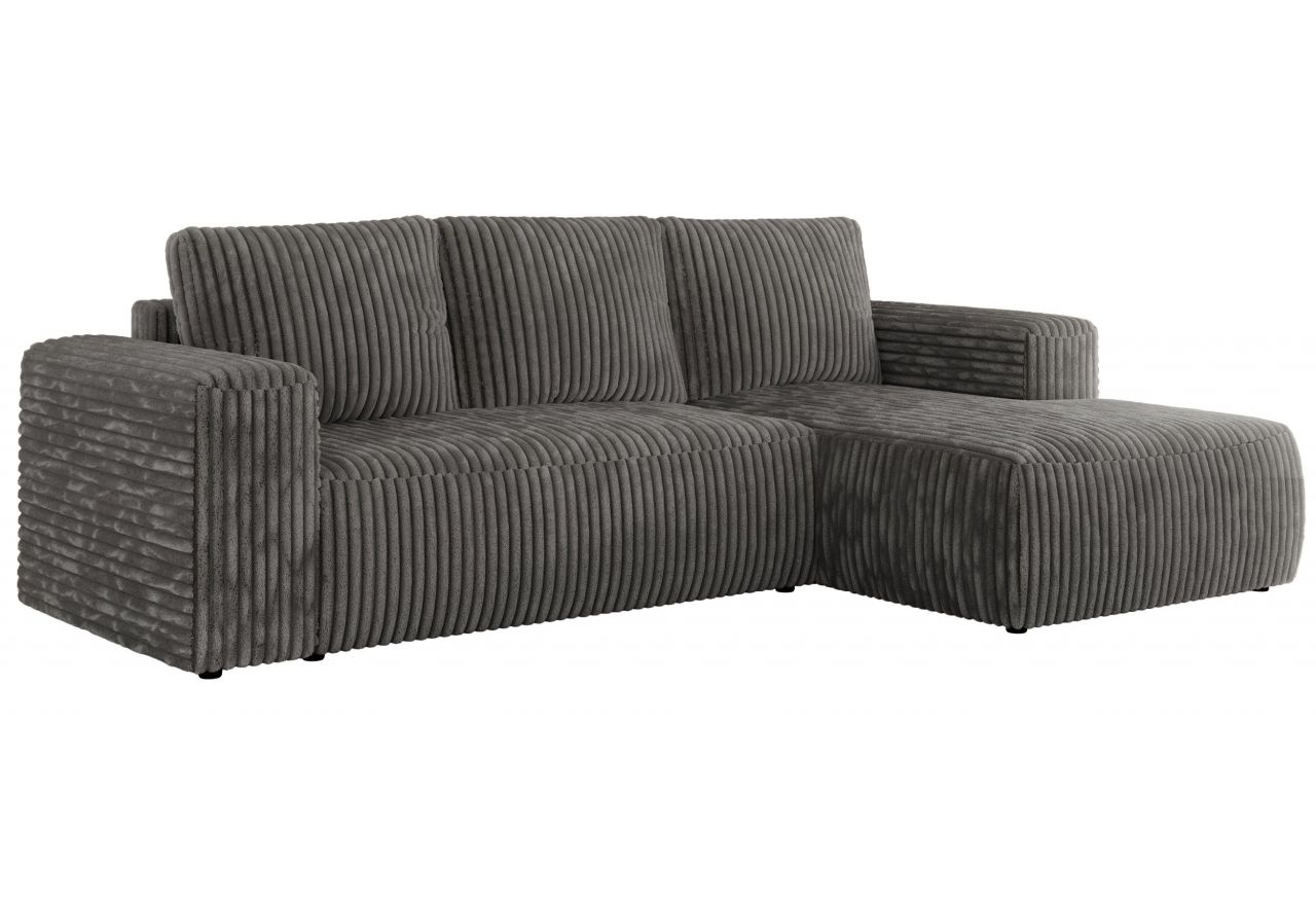 Narożnik TRENTINO L - strona prawa - szary, sztruks