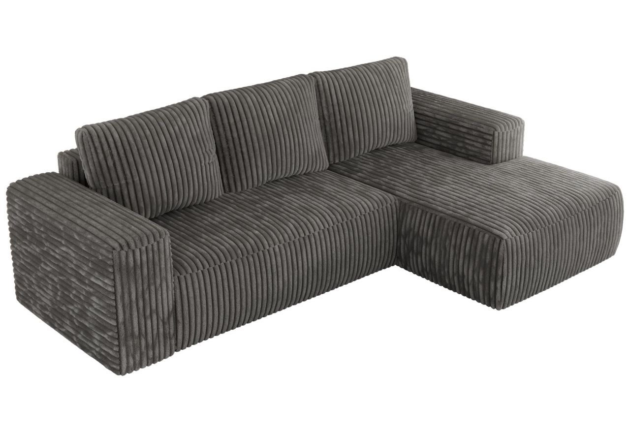 Narożnik TRENTINO L - strona prawa - szary, sztruks