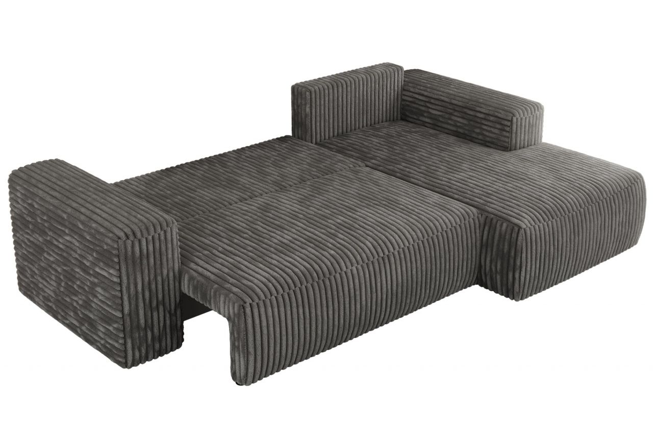 Narożnik TRENTINO L - strona prawa - szary, sztruks