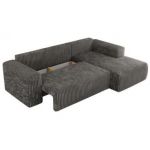 Narożnik TRENTINO L - strona prawa - szary, sztruks