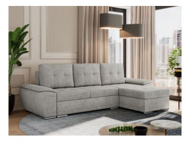 Narożnik UMBRIA L - uniwersalny - jasnoszary, struktura