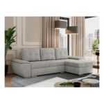 Narożnik UMBRIA L - uniwersalny - jasnoszary, struktura