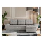 Narożnik UMBRIA L - uniwersalny - jasnoszary, struktura