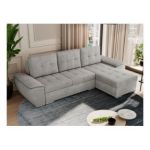 Narożnik UMBRIA L - uniwersalny - jasnoszary, struktura