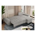 Narożnik UMBRIA L - uniwersalny - jasnoszary, struktura