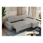 Narożnik UMBRIA L - uniwersalny - jasnoszary, struktura