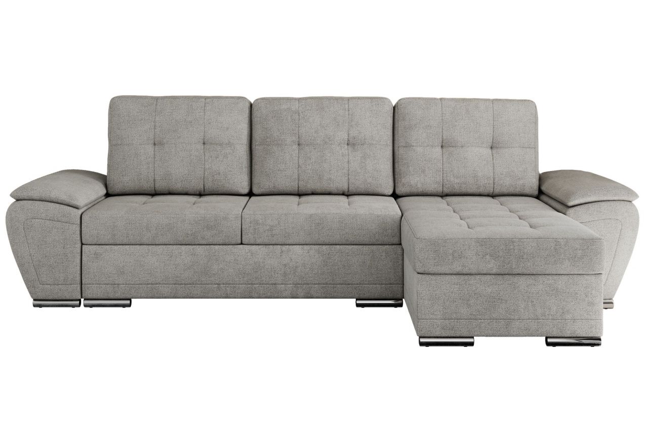 Narożnik UMBRIA L - uniwersalny - jasnoszary, struktura