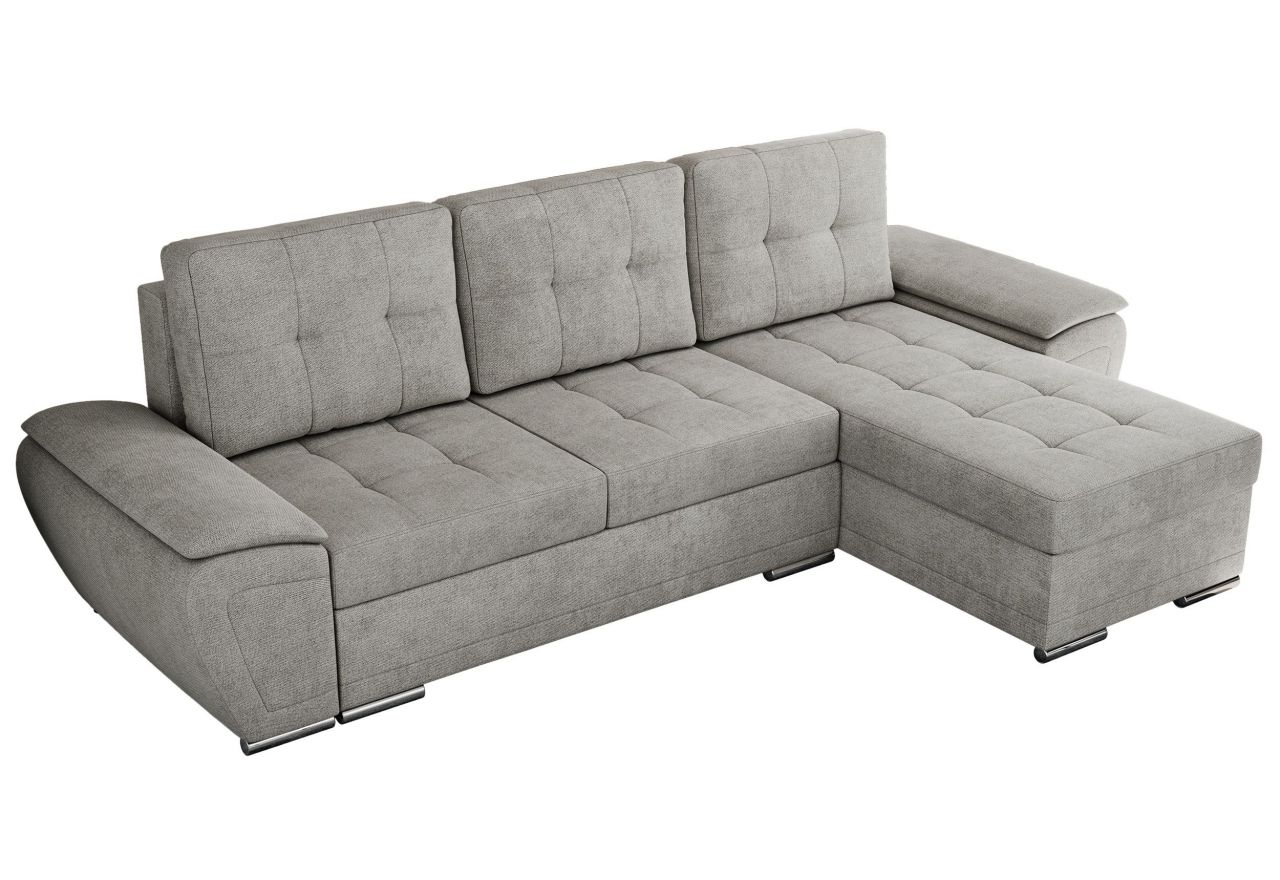 Narożnik UMBRIA L - uniwersalny - jasnoszary, struktura