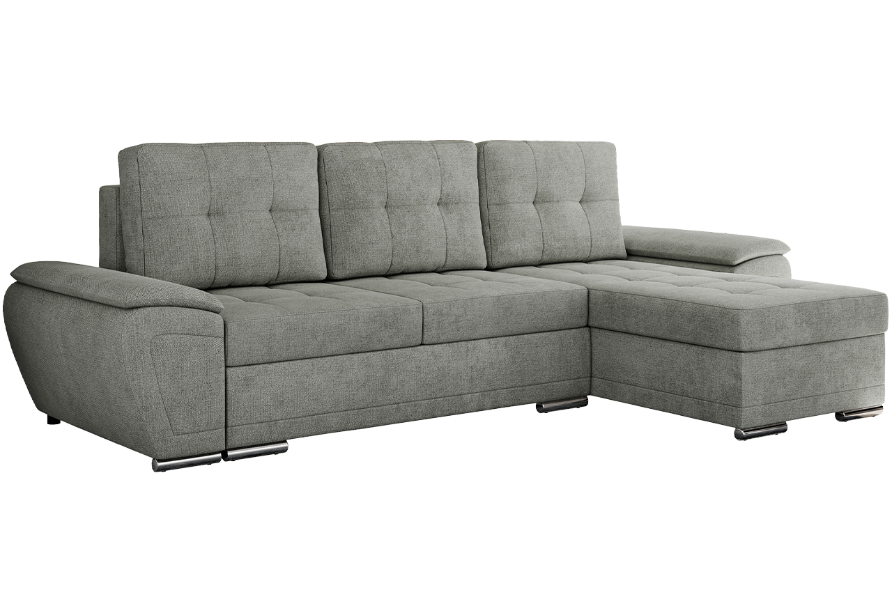 Narożnik UMBRIA L - uniwersalny - szary, struktura