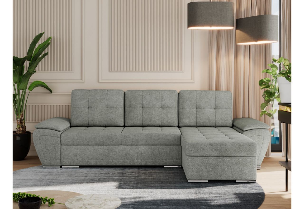 Narożnik UMBRIA L - uniwersalny - szary, struktura