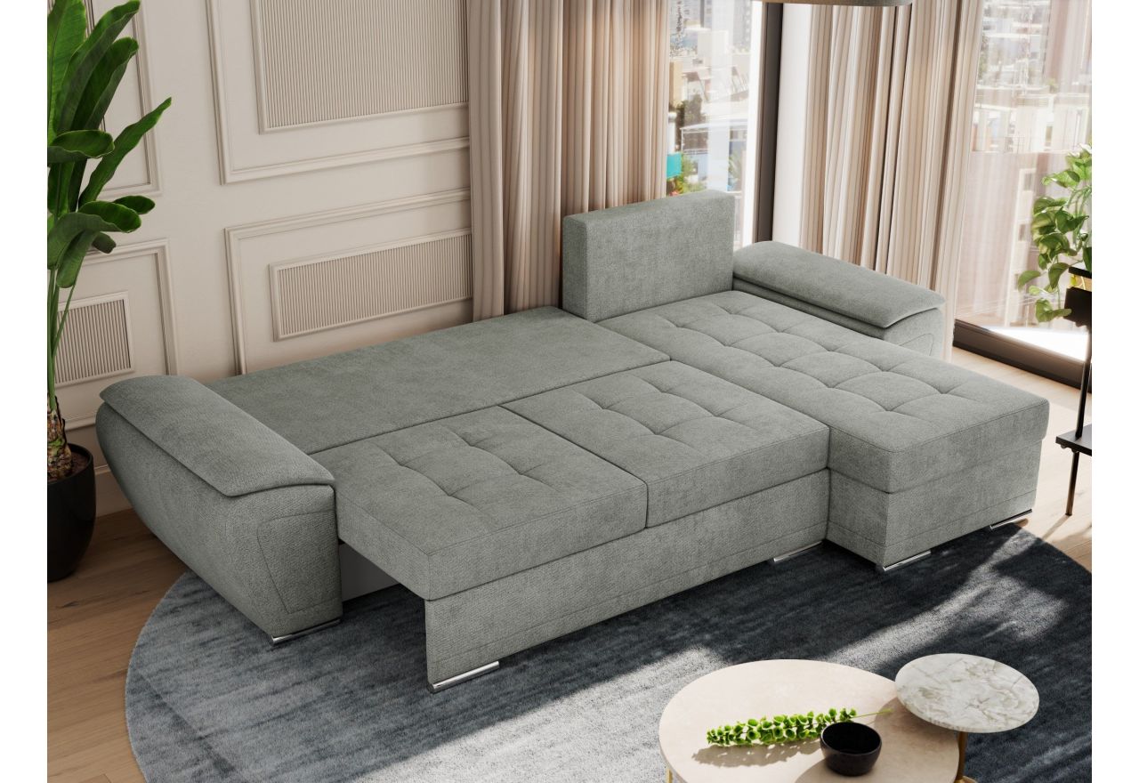 Narożnik UMBRIA L - uniwersalny - szary, struktura