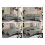 Narożnik UMBRIA L - uniwersalny - szary, struktura