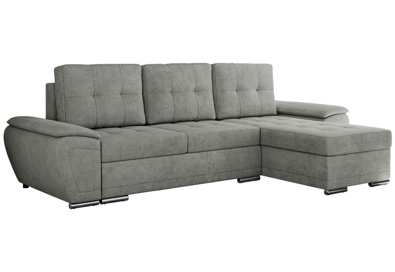 Narożnik UMBRIA L - uniwersalny - szary, struktura