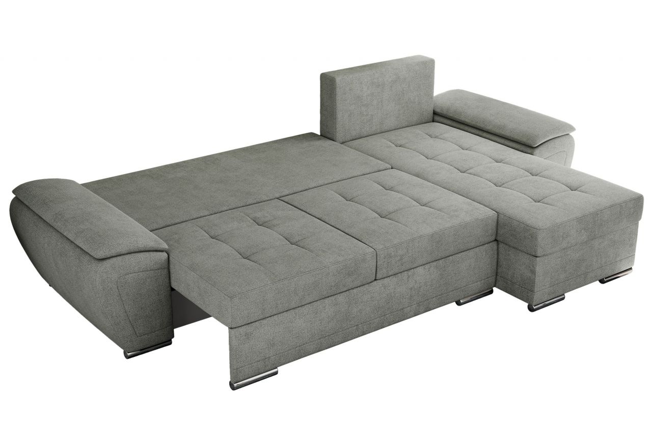 Narożnik UMBRIA L - uniwersalny - szary, struktura