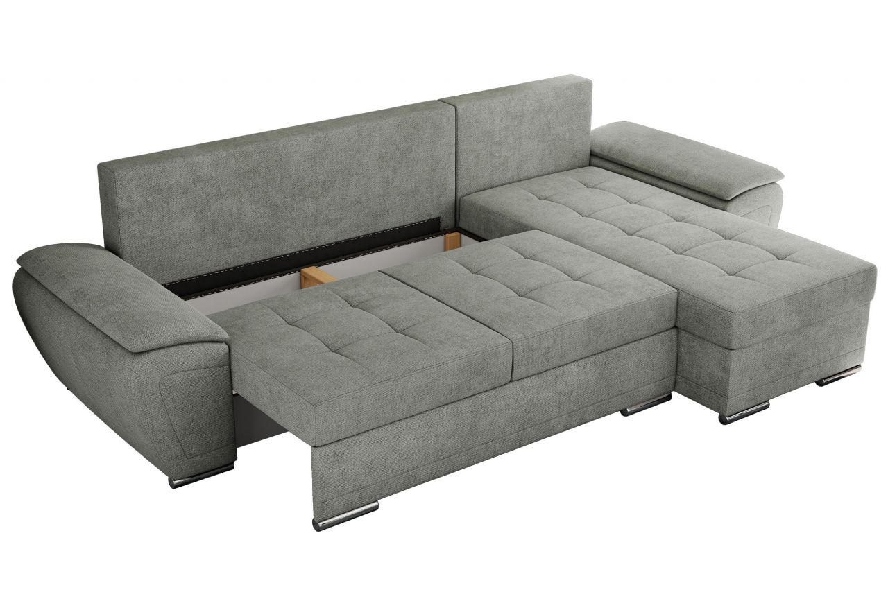 Narożnik UMBRIA L - uniwersalny - szary, struktura