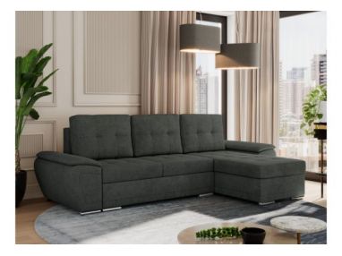 Narożnik UMBRIA L - uniwersalny - ciemnoszary, struktura