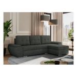 Narożnik UMBRIA L - uniwersalny - ciemnoszary, struktura