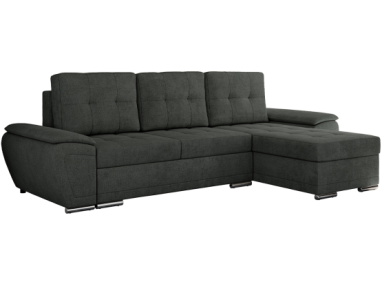 Narożnik UMBRIA L - uniwersalny - ciemnoszary, struktura