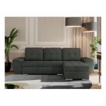 Narożnik UMBRIA L - uniwersalny - ciemnoszary, struktura