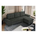 Narożnik UMBRIA L - uniwersalny - ciemnoszary, struktura