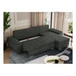 Narożnik UMBRIA L - uniwersalny - ciemnoszary, struktura