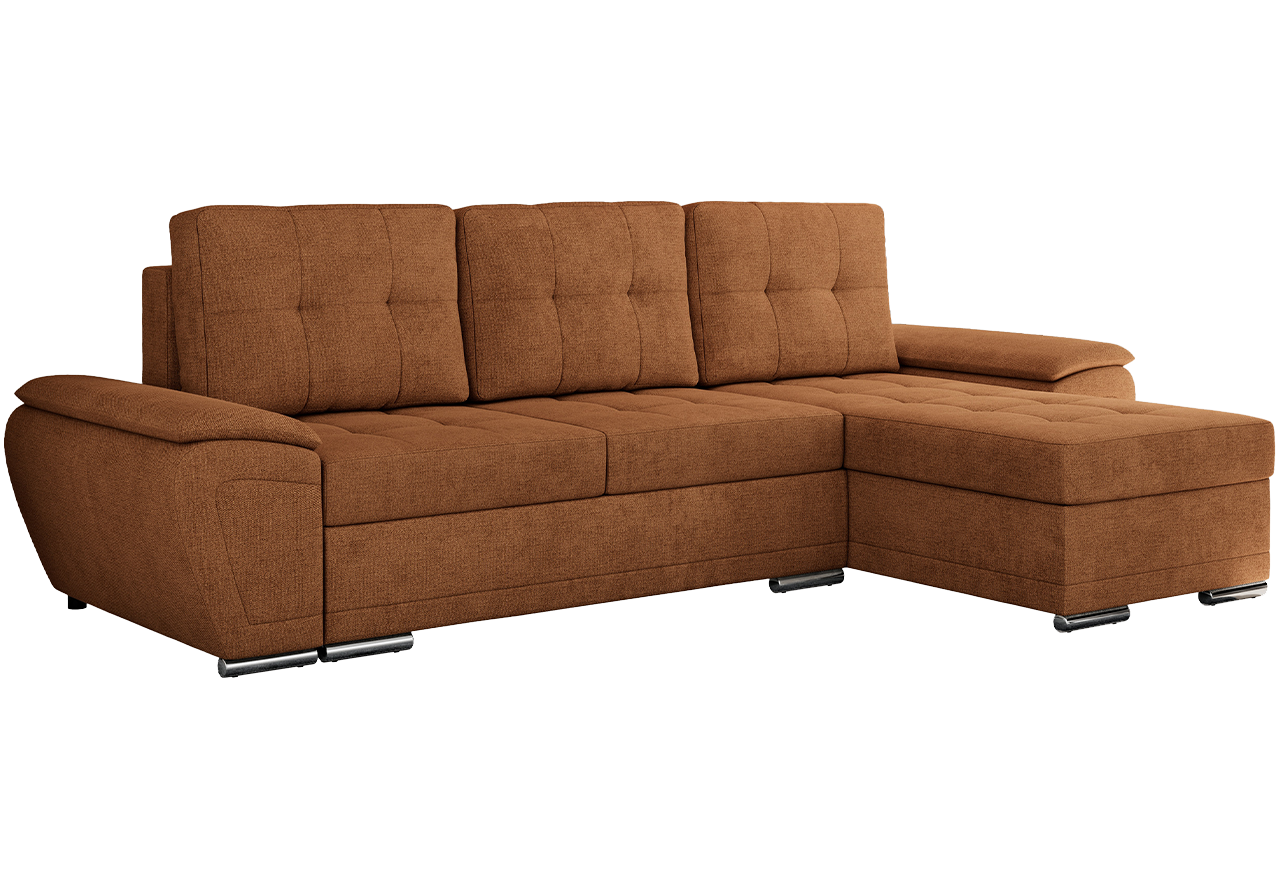 Narożnik UMBRIA L - uniwersalny - pomarańczowy, struktura