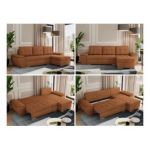 Narożnik UMBRIA L - uniwersalny - pomarańczowy, struktura