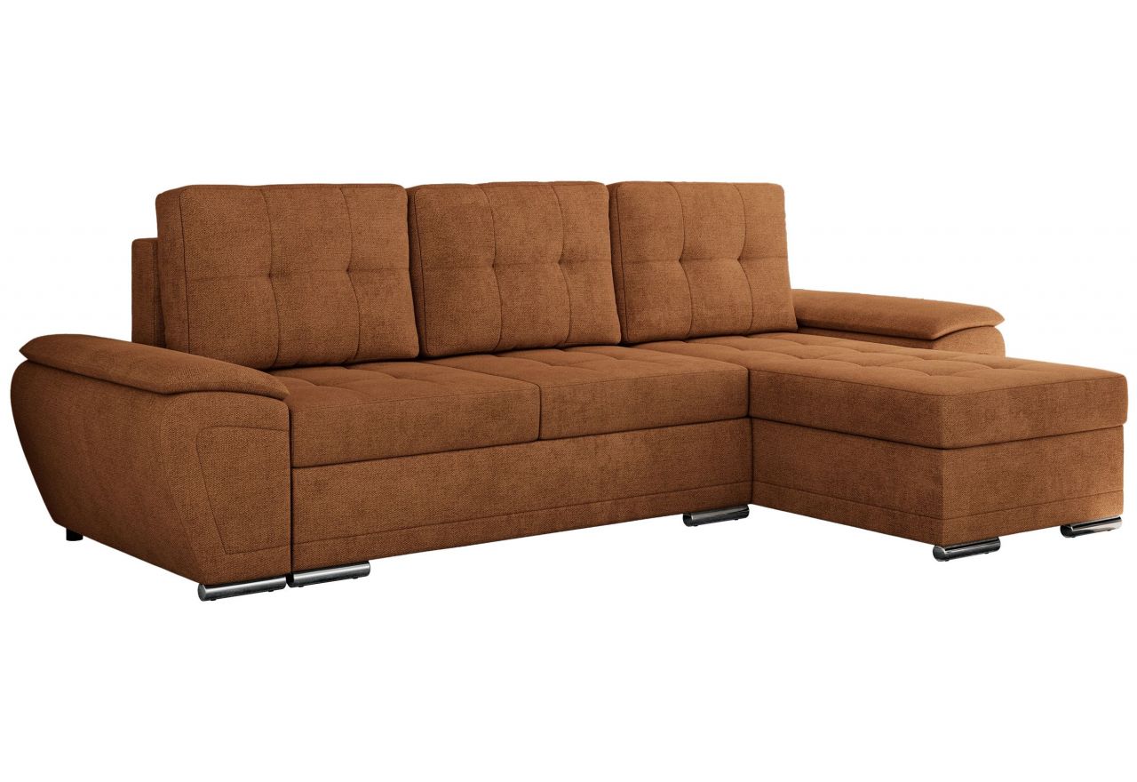 Narożnik UMBRIA L - uniwersalny - pomarańczowy, struktura