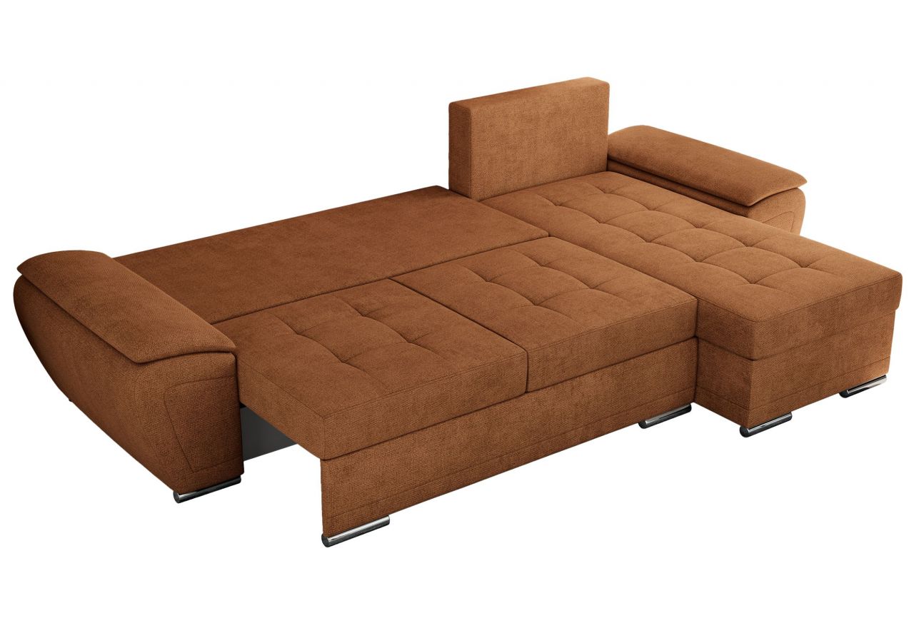 Narożnik UMBRIA L - uniwersalny - pomarańczowy, struktura