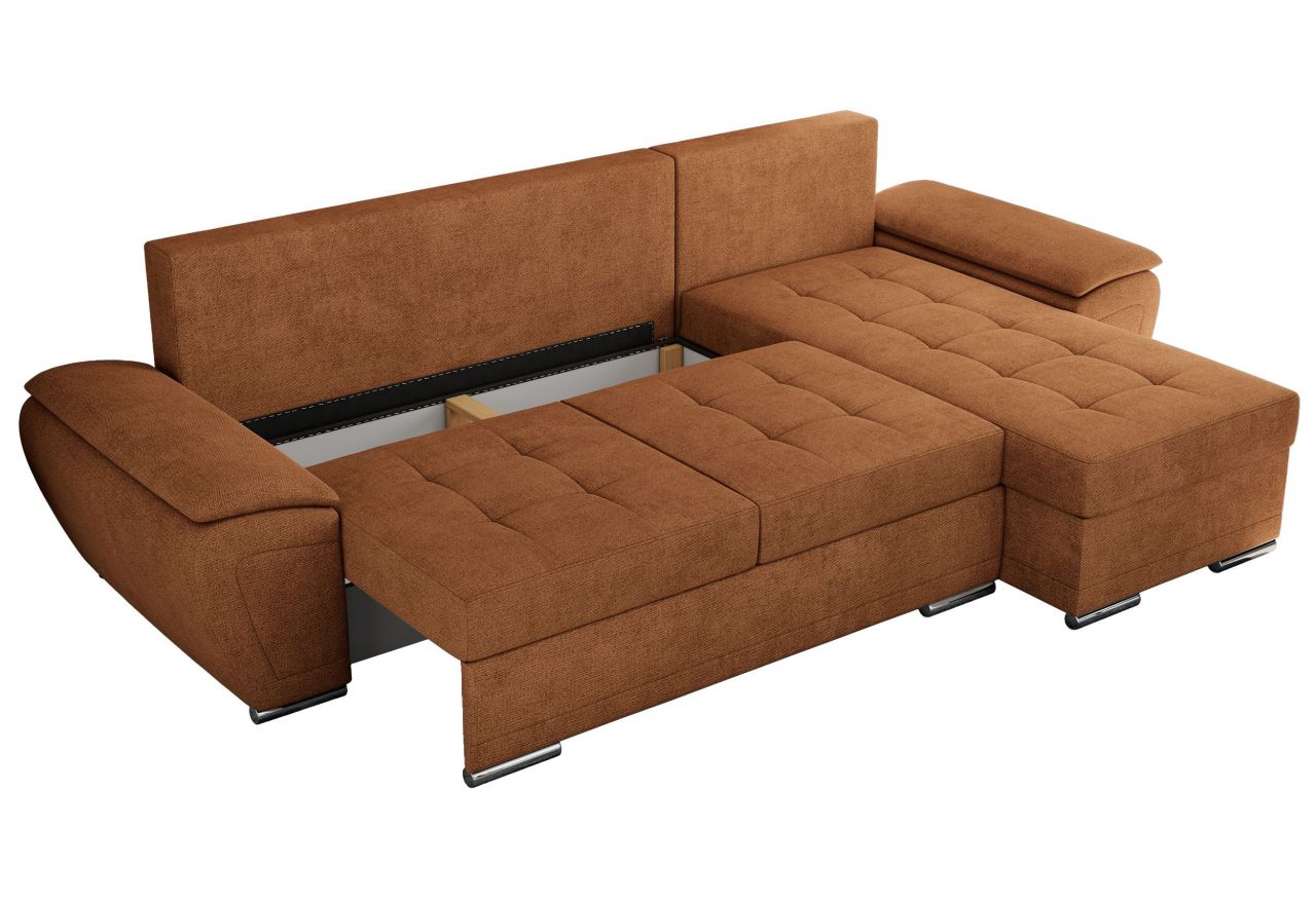 Narożnik UMBRIA L - uniwersalny - pomarańczowy, struktura