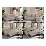 Narożnik UMBRIA L - uniwersalny - beżowy, struktura