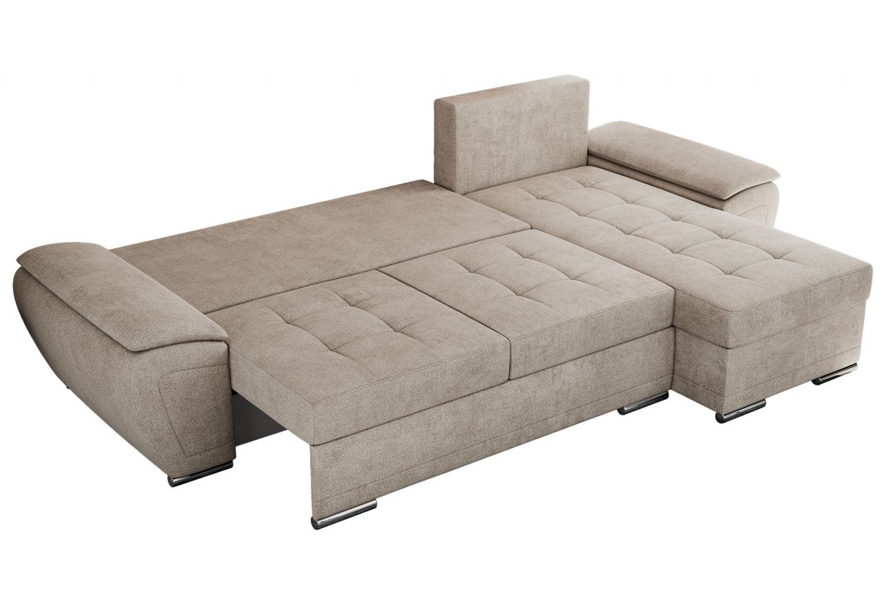 Narożnik UMBRIA L - uniwersalny - beżowy, struktura