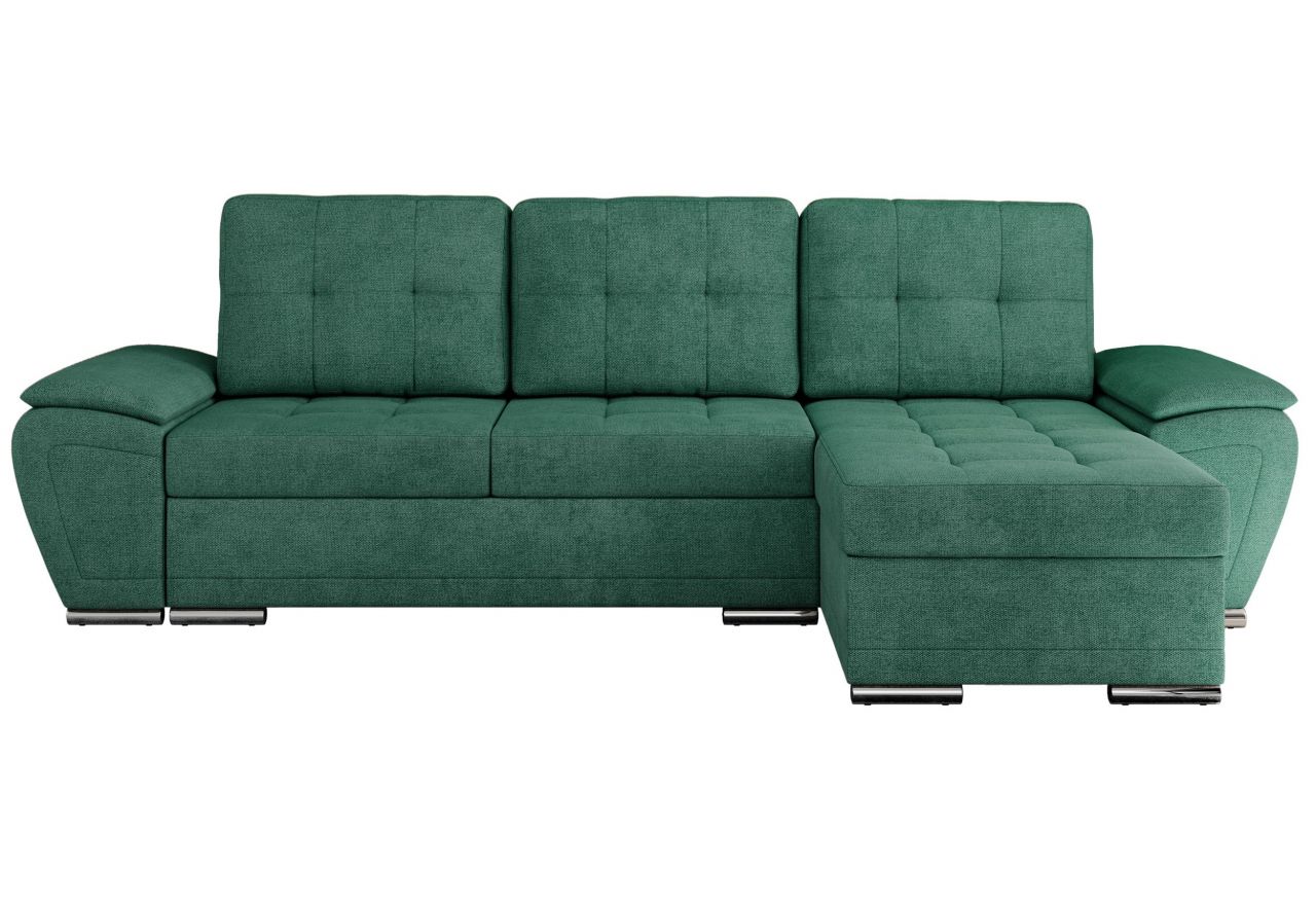 Narożnik UMBRIA L - uniwersalny - ciemnozielony, struktura