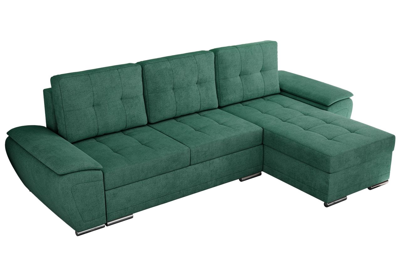 Narożnik UMBRIA L - uniwersalny - ciemnozielony, struktura