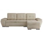 Narożnik UMBRIA L - uniwersalny - beżowy, welwet